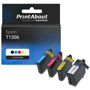 Comparateur de prix : PrintAbout Cartouche compatible Epson T1306 - 4 couleurs - Multipack