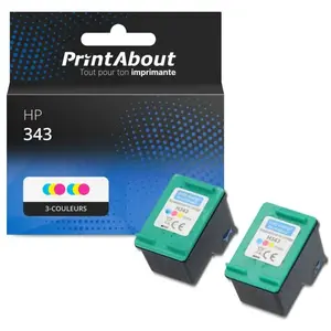 Comparateur de prix : PrintAbout Cartouche compatible HP 343 (C8766EE) - 3-couleurs - Multipack