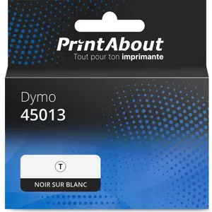 PrintAbout Ruban compatible Dymo 45013 - (S0720530) (12 mm) paquet de 5 - Noir sur blancVendu parprintabout