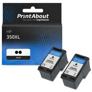 Comparateur de prix : PrintAbout Cartouche compatible HP 350XL (CB336EE) - 2x Noir - Grande capacité - Multipack