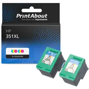Comparateur de prix : PrintAbout Cartouche compatible HP 351XL (CB338EE) - 3-couleurs - Grande capacité - Multipack