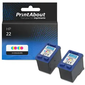 Comparateur de prix : PrintAbout Cartouche compatible HP 22 (C9352AE) - 3-couleurs - Multipack