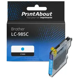 Comparateur de prix : PrintAbout Cartouche compatible Brother LC-985C - Cyan