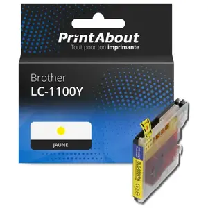 Comparateur de prix : PrintAbout Cartouche compatible Brother LC-1100Y - Jaune