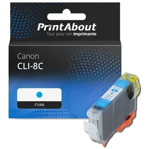 Comparateur de prix : PrintAbout Cartouche compatible Canon CLI-8C - Cyan