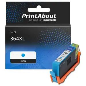 PrintAbout Cartouche compatible HP 364XL (CB323EE) - Cyan - Grande capacité pas cher