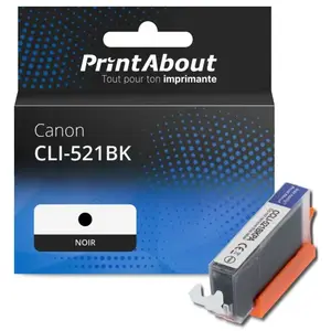 Comparateur de prix : PrintAbout Cartouche compatible Canon CLI-521BK - Noir