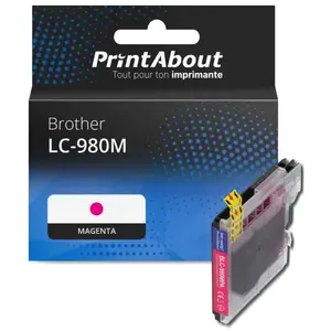 Comparateur de prix : PrintAbout Cartouche compatible Brother LC-980M - Magenta