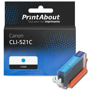 Comparateur de prix : PrintAbout Cartouche compatible Canon CLI-521C - Cyan