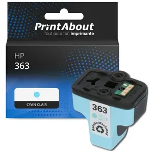 Comparateur de prix : PrintAbout Cartouche compatible HP 363 (C8774EE) - Cyan clair