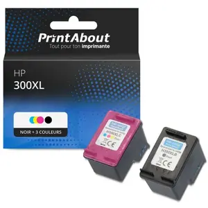 Comparateur de prix : PrintAbout Cartouche compatible HP 300XL (CC641EE) - Noir + 3 couleurs - Grande capacité - Multipack