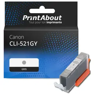 Comparateur de prix : PrintAbout Cartouche compatible Canon CLI-521GY - Gris