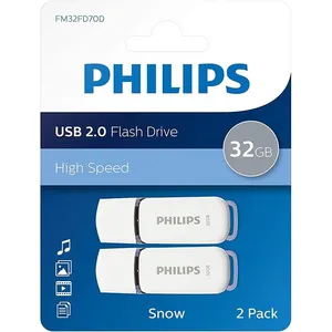 Philips Clés USB 2.0 Snow 32 Go 2 pcs Blanc et gris pas cher