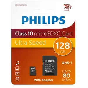 Comparateur de prix : Philips FM12MP45B/00 mémoire flash 128 Go MicroSDXC UHS-I Classe 10
