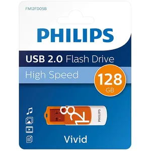 Philips Philips Pendrive Clé USB 2.0 128 GB - Vivid Edition (Orange) pas cher