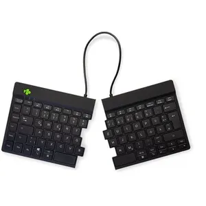 R-Go Clavier Ergonomique Split break - Clavier - avec indicateur de rupture intégré - sans fil - Bluetooth 5.0 - QWERTZ - Allemand - noir