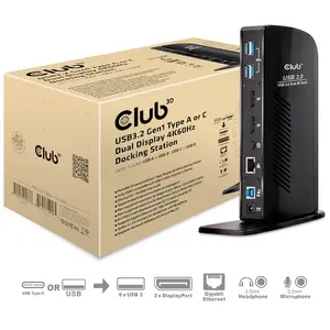 Comparateur de prix : CLUB3D USB 3.0 Dual Display 4K60Hz Docking Station