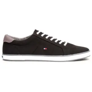 Comparateur de prix : Tommy Hilfiger Homme Baskets en toile drapeau, Noir