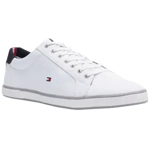 Tommy Hilfiger Homme Flag formateurs, Blanc pas cher