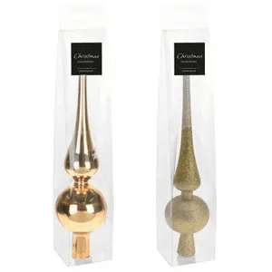 Merkloos / Sans marque Koopman - Set de 2 cimiers de sapin de noël dorésVendu parkaufland