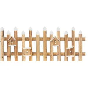 Comparateur de prix : Clôture de Jardin avec Illumination LED en Bois Marron ECD Germany 98x...