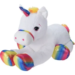 Tender Toys peluche licorne en peluche 87 cm blanc