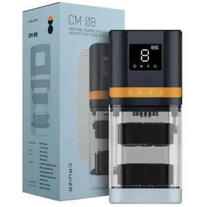 Cruizr - Masturbateur 4-en-1 avec Écran LCD - Noir pas cher