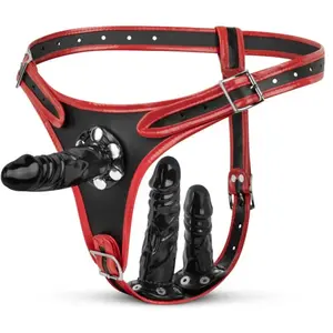 Fetish Collection - Triple Dildo Strap-On Harness pas cher