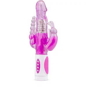 EasyToys - Vibro rabbit avec simulateur anal et clitoridien - Rose pas cher
