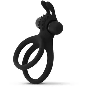 EasyToys Share Ring - Double anneau pénien vibrant avec oreilles de lapinVendu paradam-et-eve