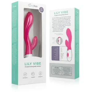 Easytoys Vibe Collection "Lily" - Vibromasseur Rabbit - Rose - RechargeableVendu paradam-et-eve
