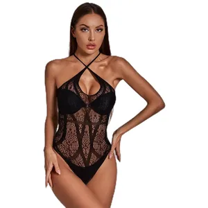 Christine Sous-vêtements érotiques en cuir et latex pour femme de la marque Lace Body - NoirVendu paradam-et-eve