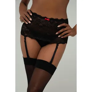 CHRISTINE Porte-jarretelles large en dentelle Marzia - Noir, Noir, XXL/3XL pas cher