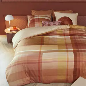 Bedding house - Taie d'oreiller Jones terracotta 65x65 cm pas cher