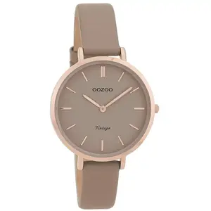 Montre Femme OOZOO en Cuir Marron pas cher