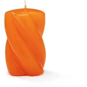 Anna + Nina - Bougie Blunt twisted - 9cm Orange taille unique pas cher