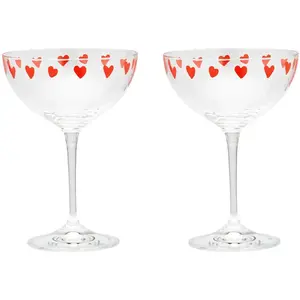 Anna + Nina - Coupes Classic Love - Set de 2 Rouge taille unique pas cher