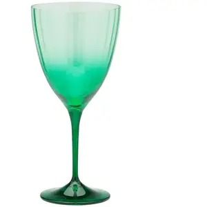 Anna + Nina - Verre à vin vert forêt délavé Vert taille unique pas cher