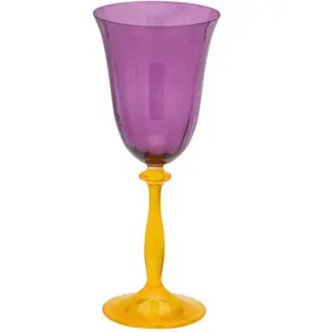 Anna + Nina - Verre à vin Petunia Multicolore taille unique pas cher