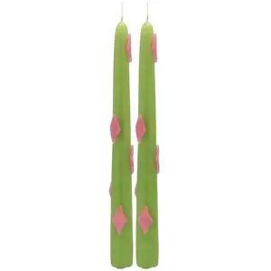 Anna + Nina - Bougies Diamond 3D - Set de 2 Multicolore taille unique pas cher