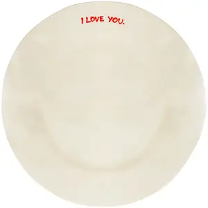 Anna + Nina - Assiette I Love You Crème taille unique pas cher