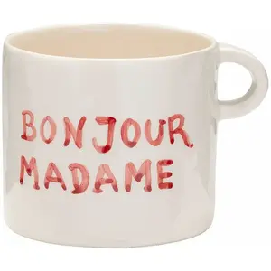 Anna + Nina - Tasse Bonjour Madame Rouge taille unique pas cher
