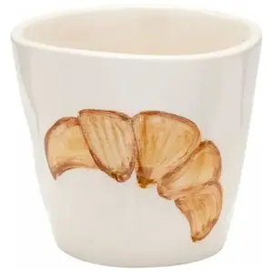 Anna + Nina - Tasse à expresso Croissant Blanc taille unique pas cher