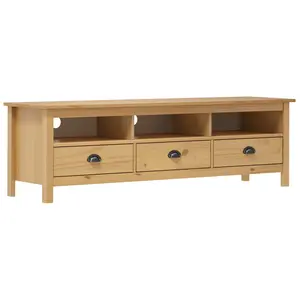 Comparateur de prix : vidaXL Meuble TV Hill Range Marron miel 158x40x47cm Bois de pin solide