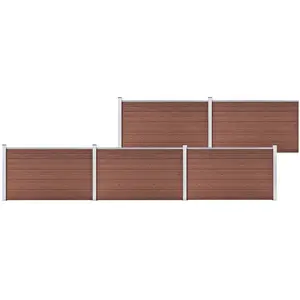 Comparateur de prix : vidaXL Clôture de jardin WPC 872x106 cm Marron