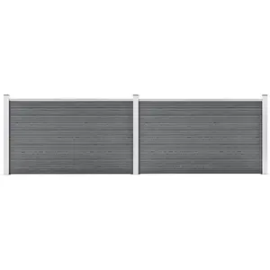 Comparateur de prix : vidaXL Clôture de jardin WPC 353x106 cm Gris