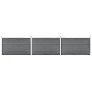 Comparateur de prix : vidaXL Clôture de jardin WPC 526x106 cm Gris