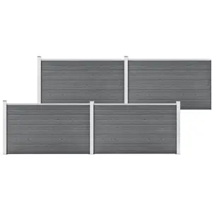 Comparateur de prix : vidaXL Clôture de jardin WPC 699x106 cm Gris