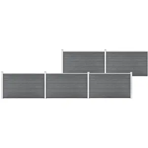 Comparateur de prix : vidaXL Clôture de jardin WPC 872x106 cm Gris
