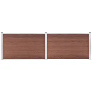 Comparateur de prix : vidaXL Clôture de jardin WPC 353x106 cm Marron